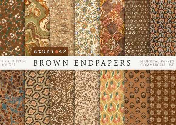 Antique Brown Marbled End Paper: A Designer's Guide