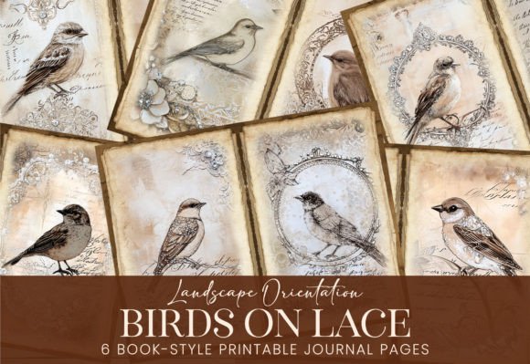 Antique Crystal Birds Journal Pages: A Designer's Guide