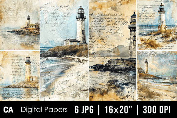 Capturing Coastal Charm: The Enduring Appeal of Vintage Lighthouse Journal Pages