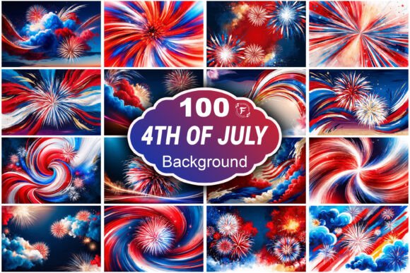 Celebrate with Style: The 4th of July Background Bundle