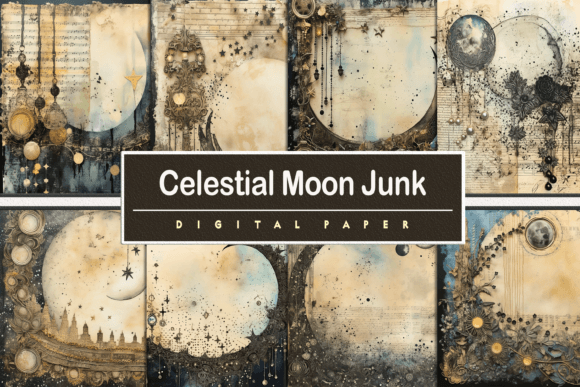 Celestial Moon Junk Journal: Crafting Your Digital Universe