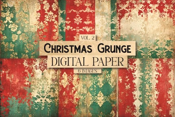 Christmas Grunge Digital Paper Vol. 2: A Designer's Festive Toolkit
