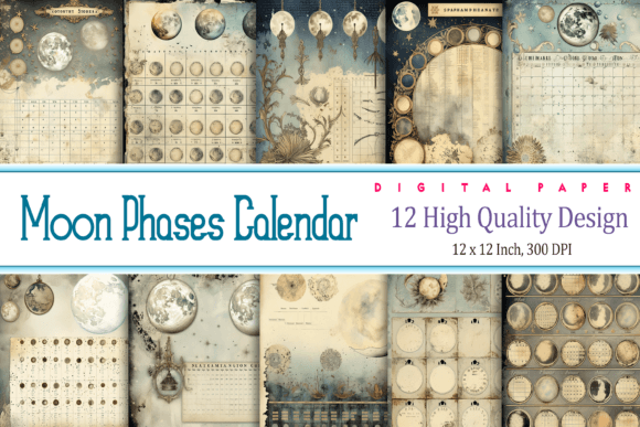 Designing with the Cosmos: A Guide to the Vintage Moon Phases Calendar