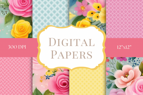 Embrace the Season: Working with Bright Spring Floral Digital Papers