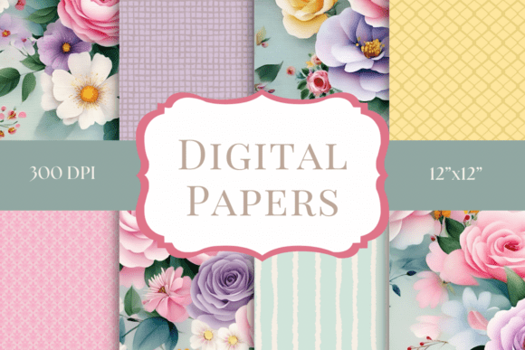 Embracing Softness with Spring Pastel Floral Digital Papers
