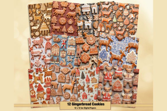 Infuse Your Holiday Crafts with Gingerbread Christmas Cookies Digitals
