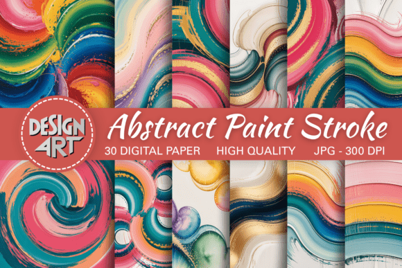 Modern Abstract Paint Stroke Backgrounds for Designers