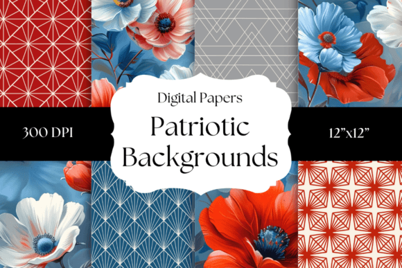 Red, White, and Blue: Using the Patriotic Background Pattern Set 1