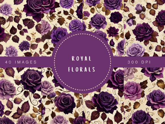Royal Florals – Elegant Purple Rose Digi: A Designer's Review