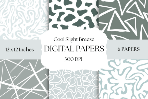 Subtle Sophistication: Working with Cool Slight Breeze Digital Papers