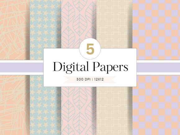 The Soft Power of Pastel Pattern Digital Papers
