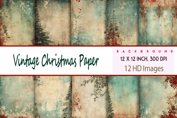 Vintage Christmas Paper: A Festive Design Asset for Marketers