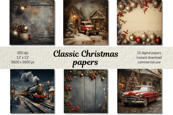 Vintage Christmas Wallpaper Bundle PNG: A Designer's Guide