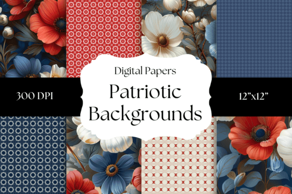 Vintage Patriotic Digital Papers: Design with Timeless Pride